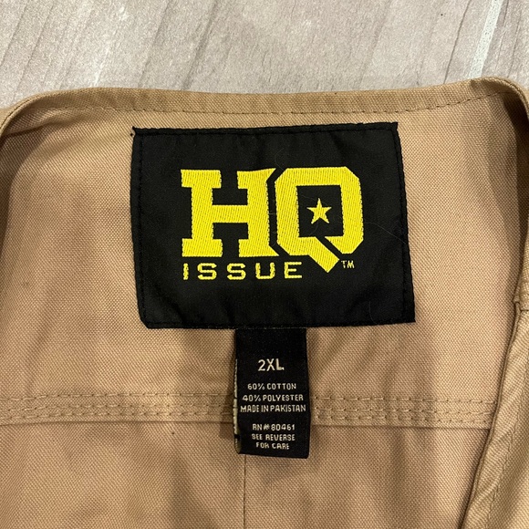 HQ Issue Canvas Zip Concealment Vest Tactical Khaki Size XXL - Picture 3 of 10